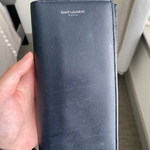 Saint Laurent blue continental wallet